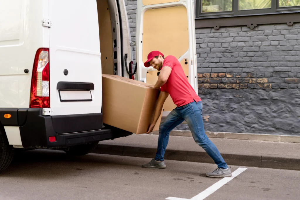 man loading packages